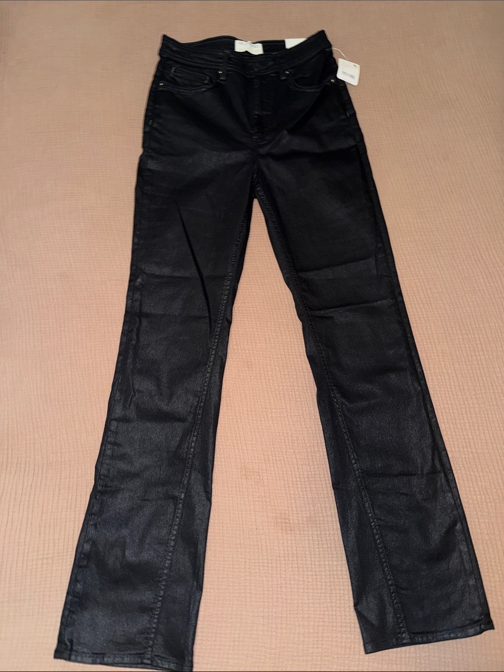 Free People We the Free Ethereal Black Coated Jeans NWT 28